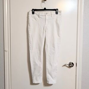 AE White Denim Skinny Jeans 10 X-Short Petite Inseam 24.5 Next Level Stretch